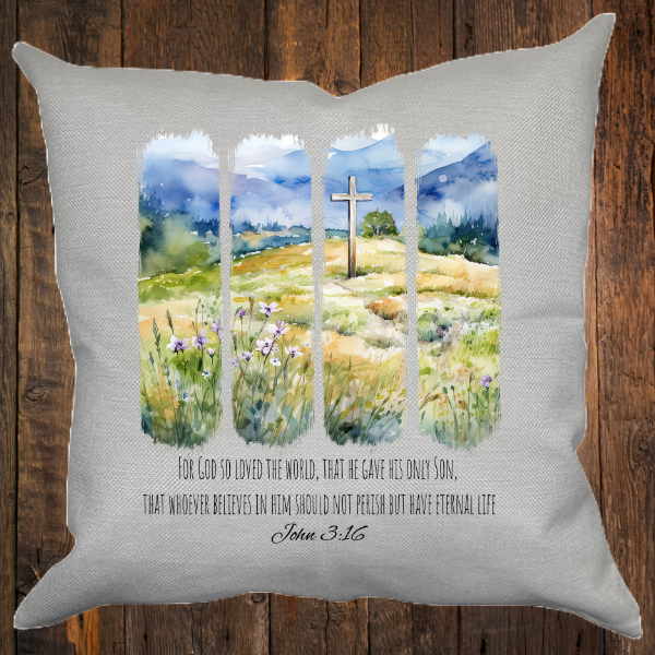 Canvas Pillow - John 3:16
