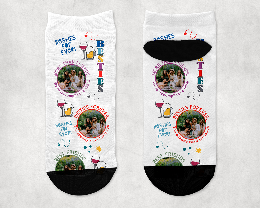 Personalized Best Friends Ankle Sock - Upload Your Own Image