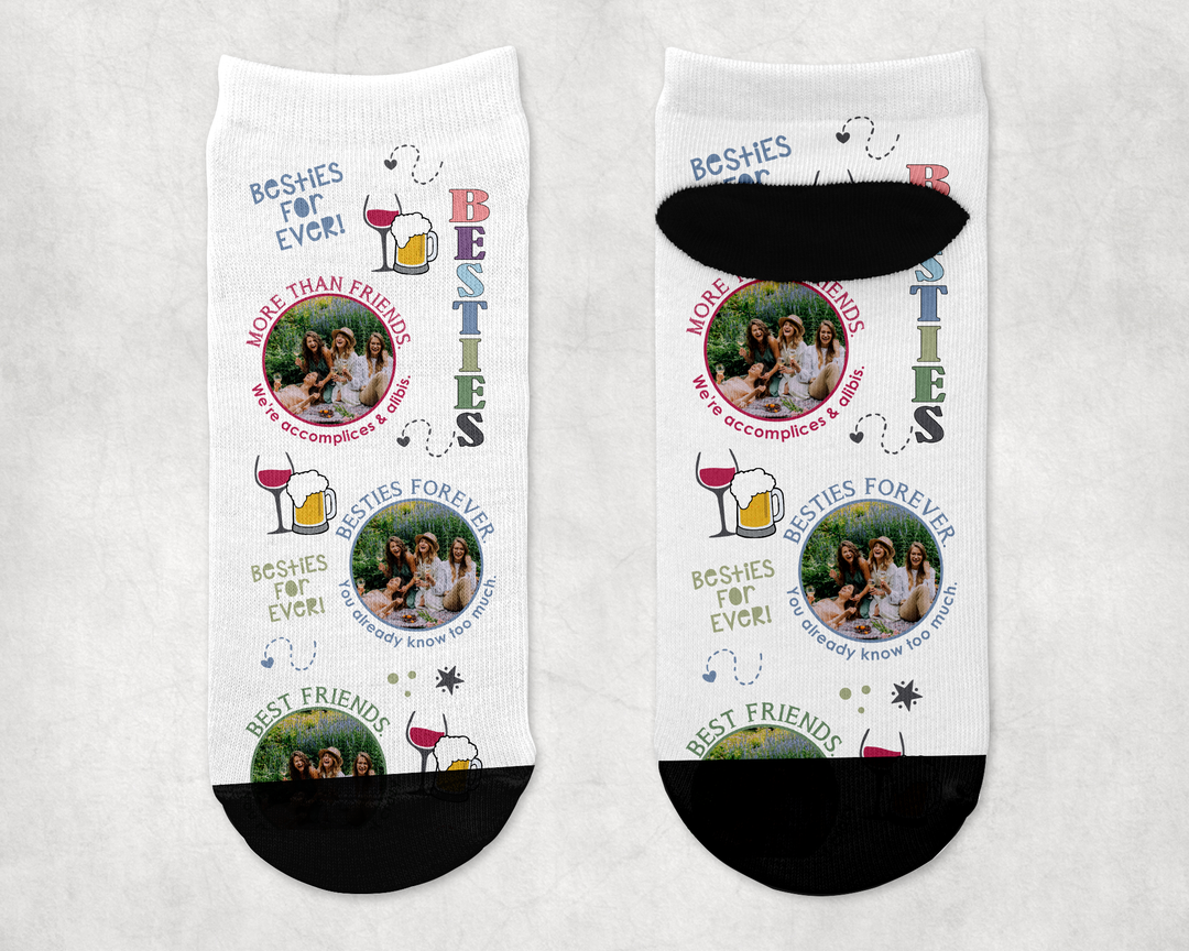 Personalized Best Friends Ankle Sock - Upload Your Own Image