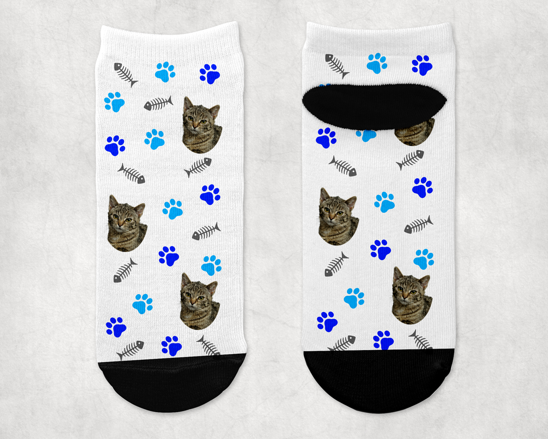 Personalized Cat Ankle Sock - Upload Your Own Image