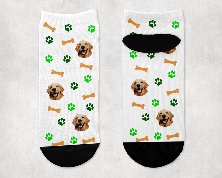 Personalized Dog Ankle Sock - Upload Your Own Image