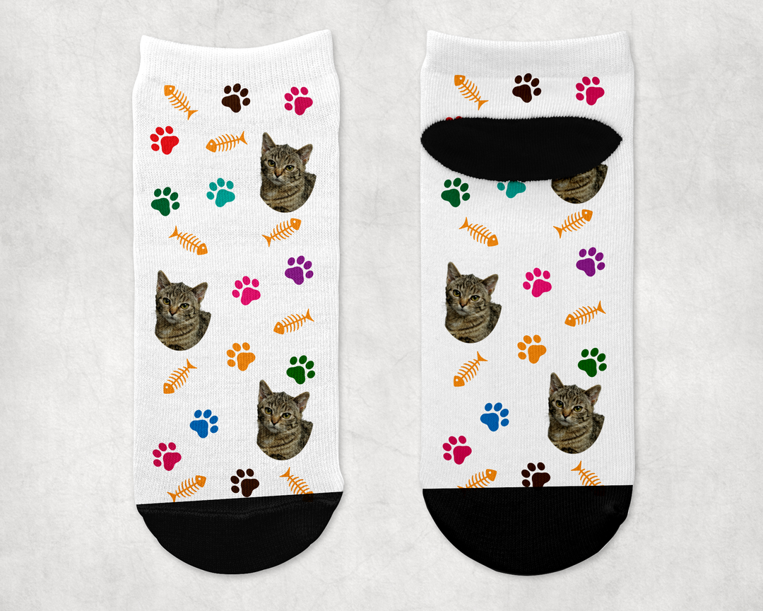 Personalized Cat Ankle Sock - Upload Your Own Image