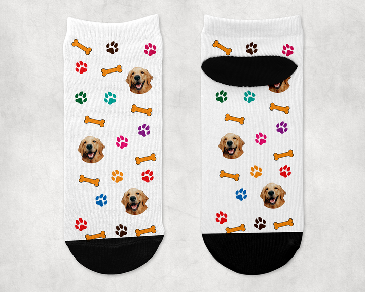 Personalized Dog Ankle Sock - Upload Your Own Image