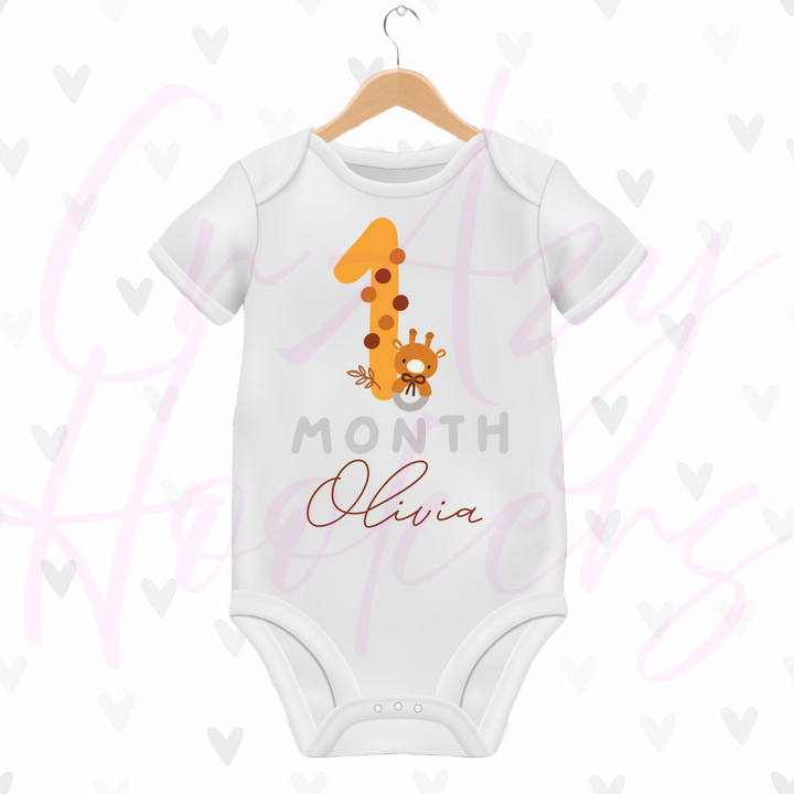 Personalized Baby Grow - Full 12 Month Set - Animals