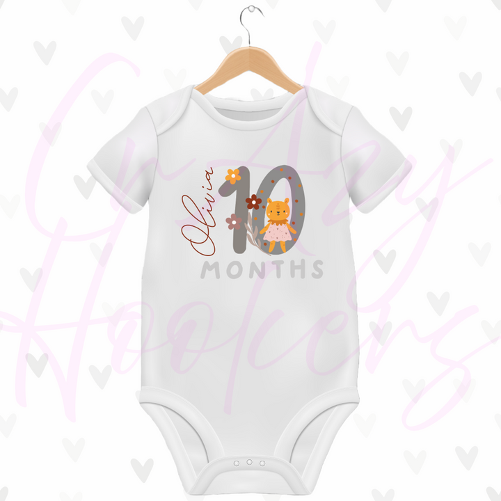 Personalized Baby Grow - Full 12 Month Set - Animals