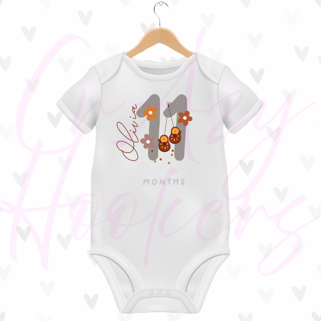 Personalized Baby Grow - Full 12 Month Set - Animals