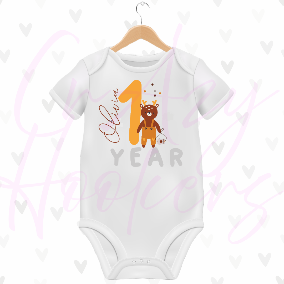 Personalized Baby Grow - Full 12 Month Set - Animals