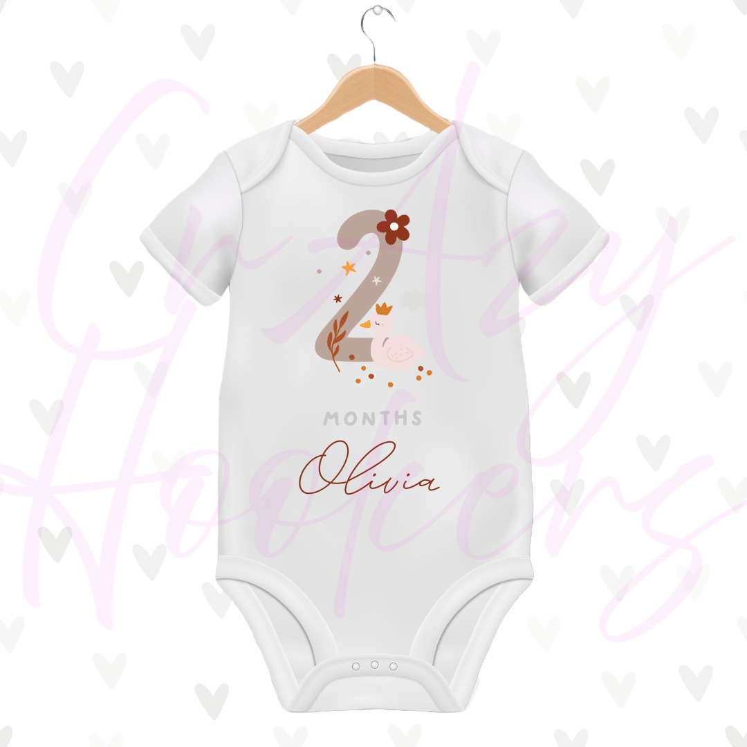 Personalized Baby Grow - Full 12 Month Set - Animals