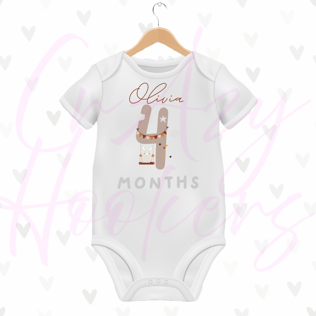 Personalized Baby Grow - Full 12 Month Set - Animals