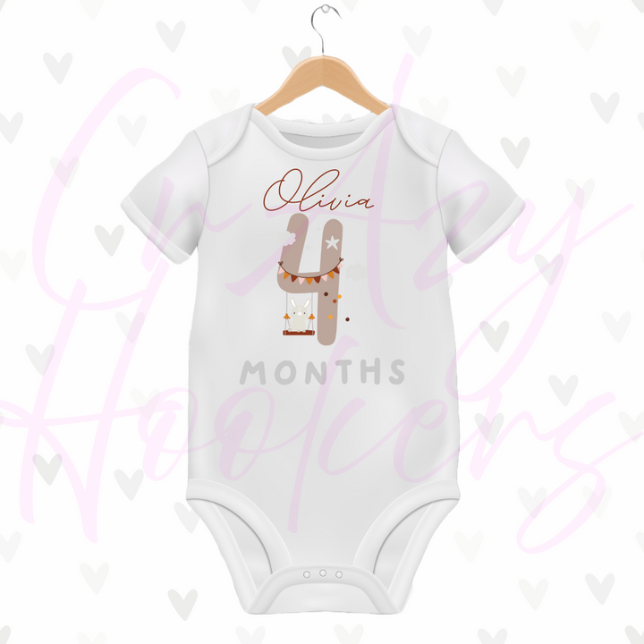 Personalized Baby Grow - Full 12 Month Set - Animals