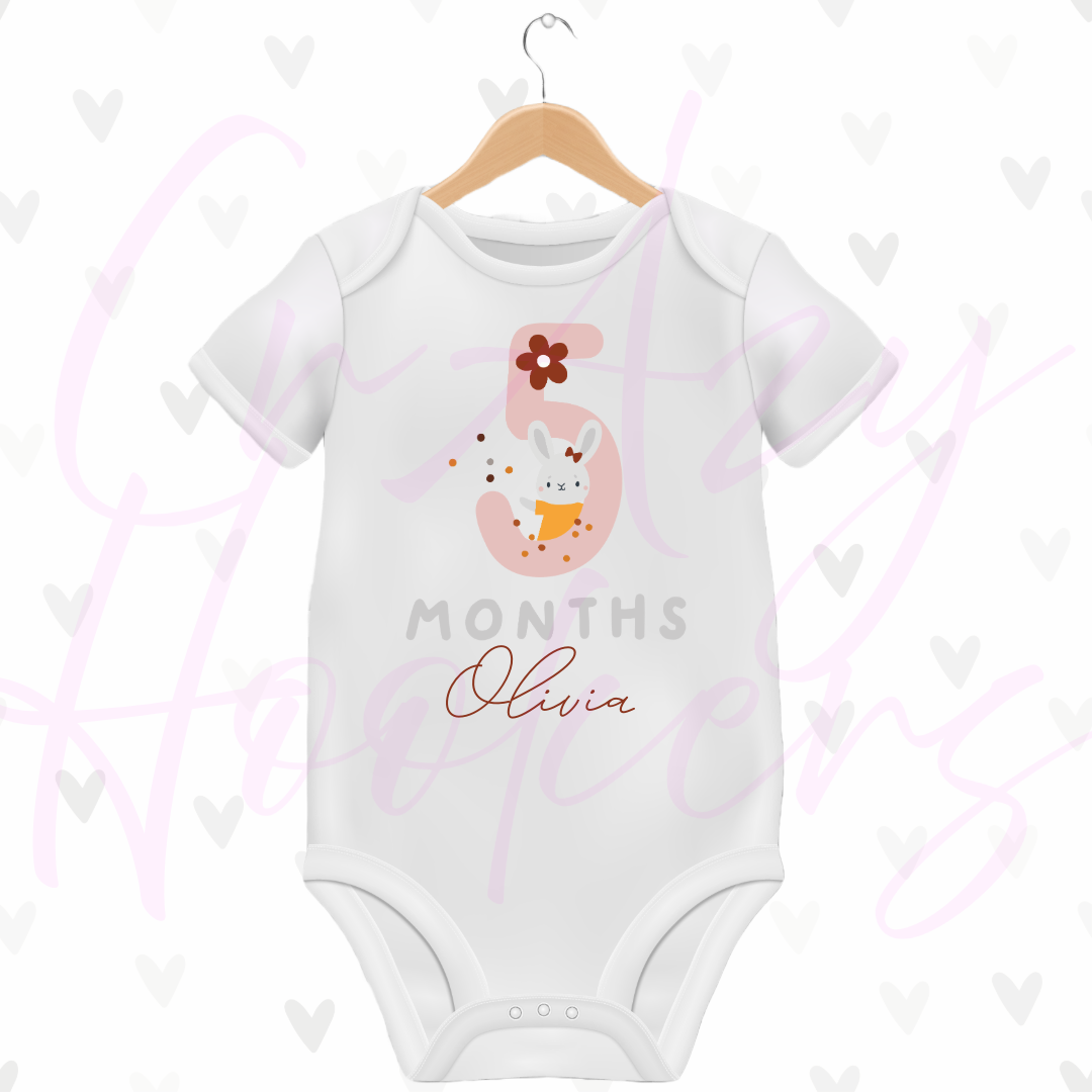Personalized Baby Grow - Full 12 Month Set - Animals