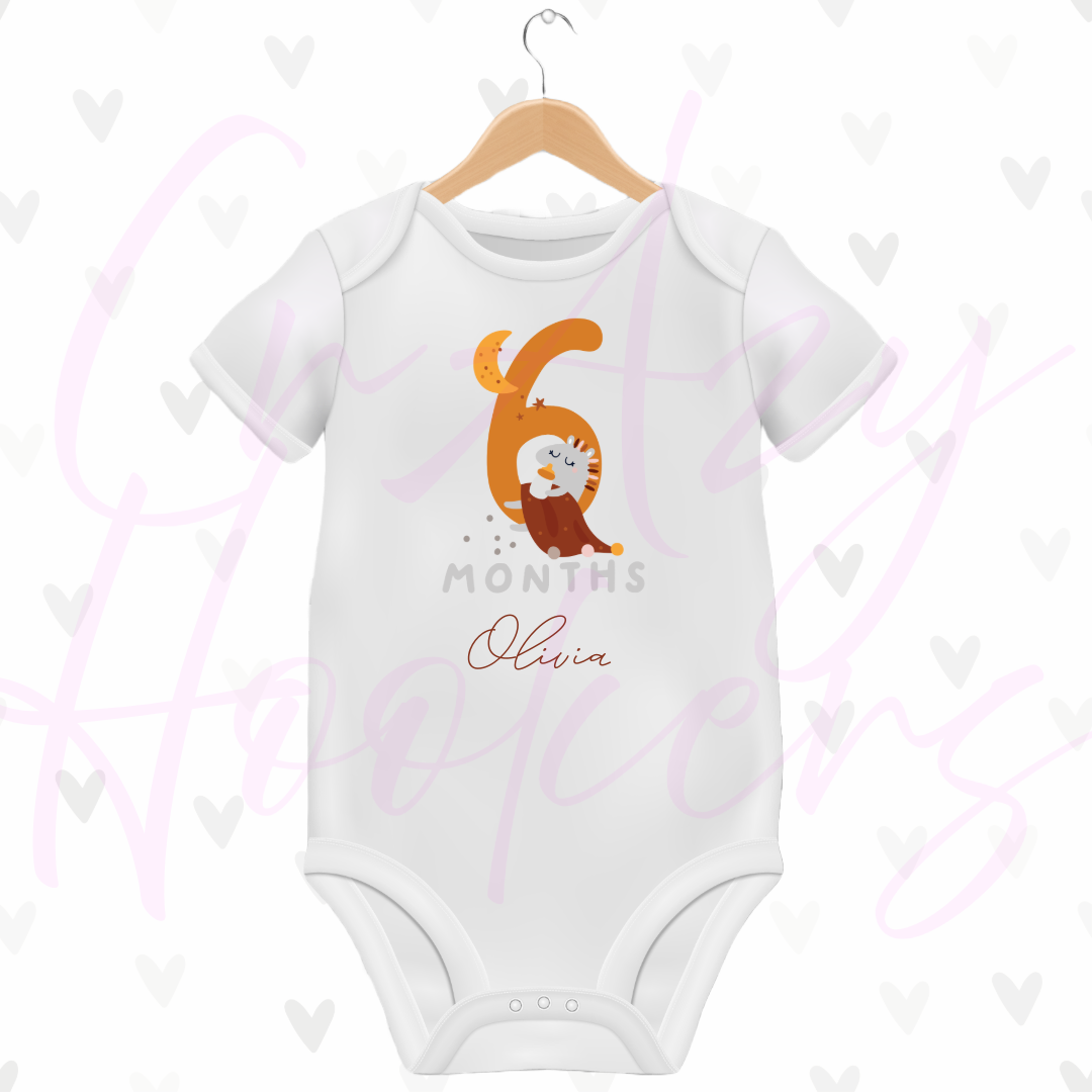 Personalized Baby Grow - Full 12 Month Set - Animals