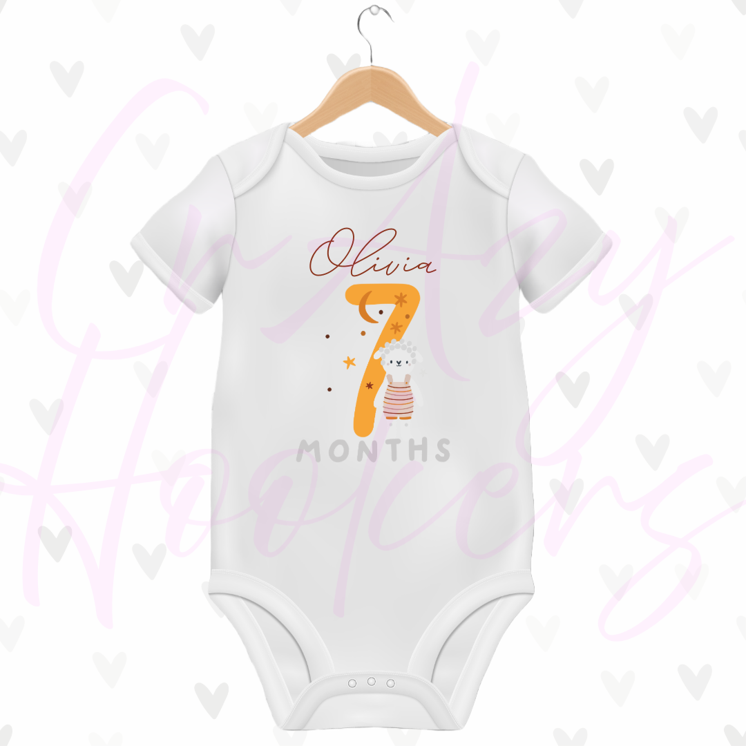 Personalized Baby Grow - Full 12 Month Set - Animals