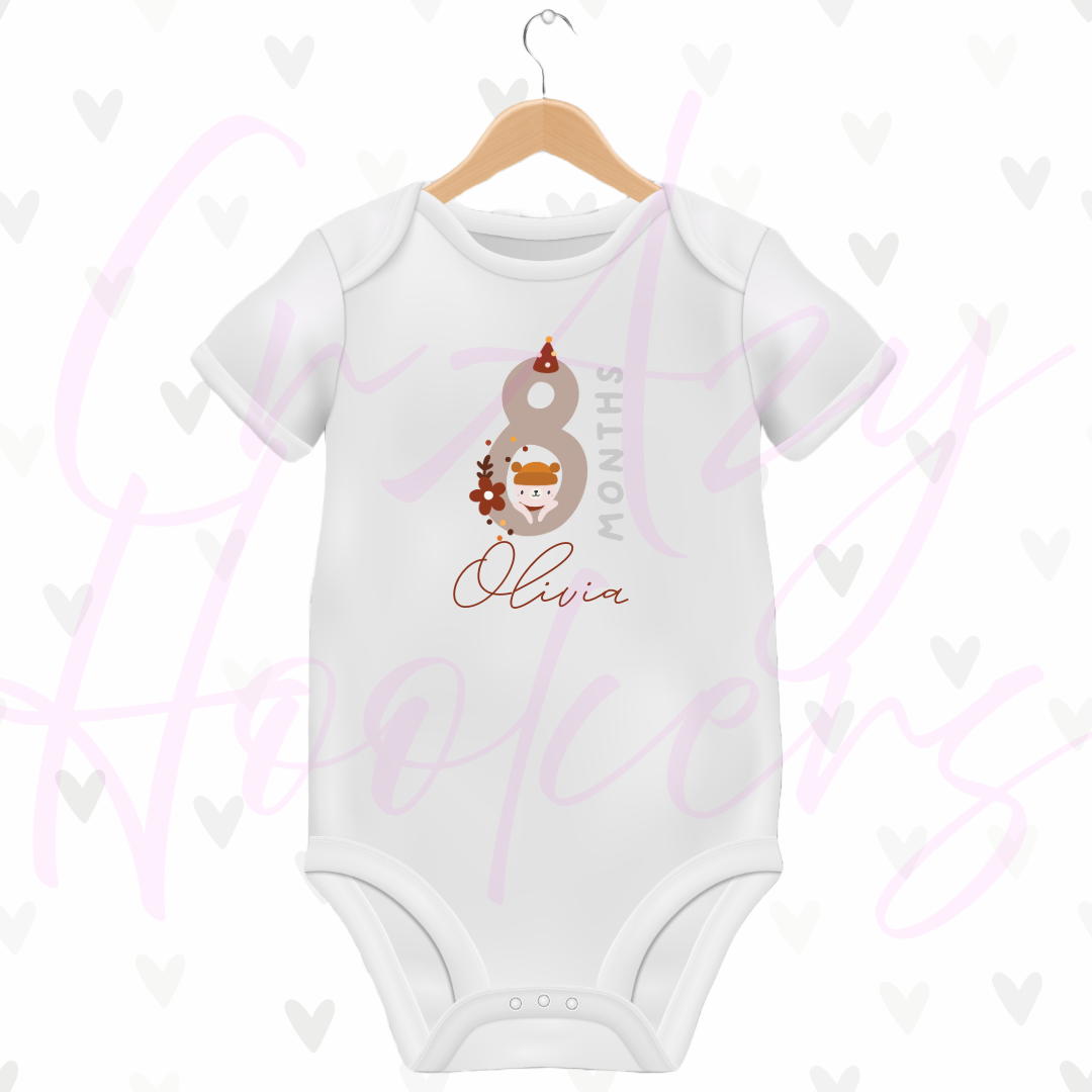Personalized Baby Grow - Full 12 Month Set - Animals