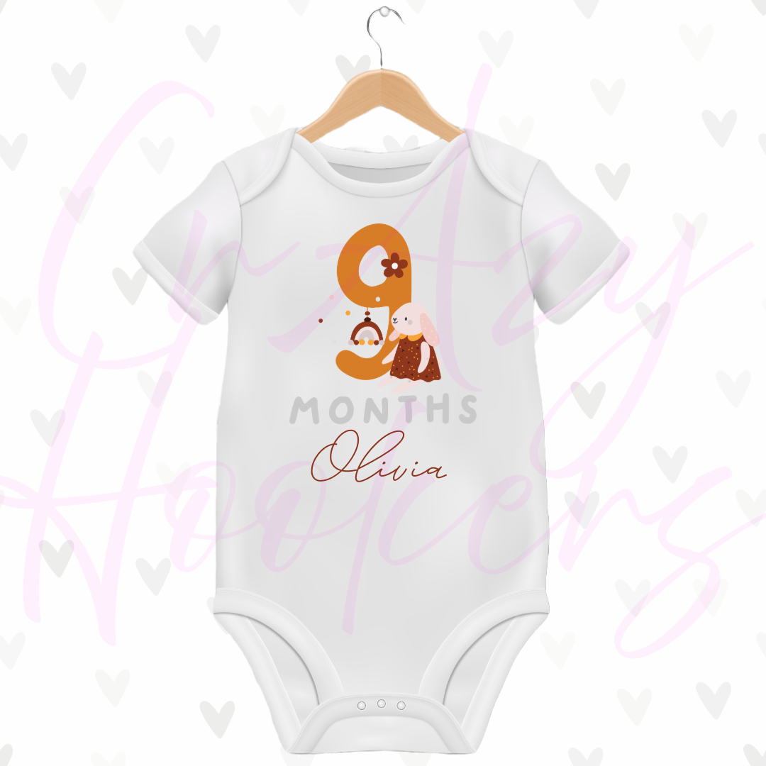 Personalized Baby Grow - Full 12 Month Set - Animals