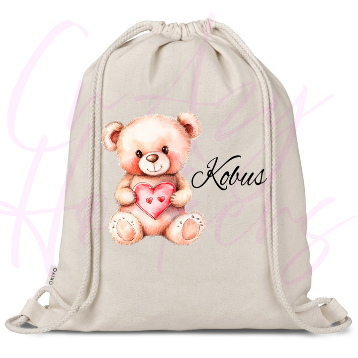 Personalized Drawstring Bag - Teddy Bears