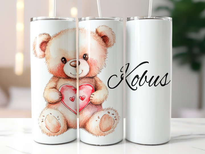 Personalized 20oz Tumbler - Teddy Bear