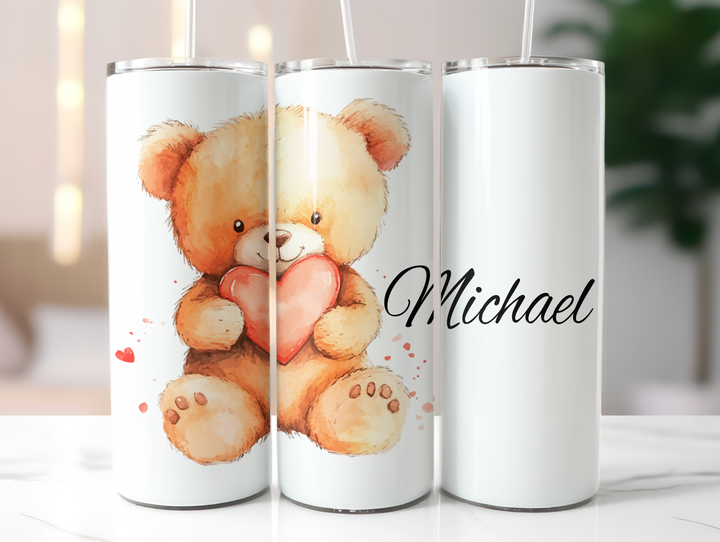 Personalized 20oz Tumbler - Teddy Bear