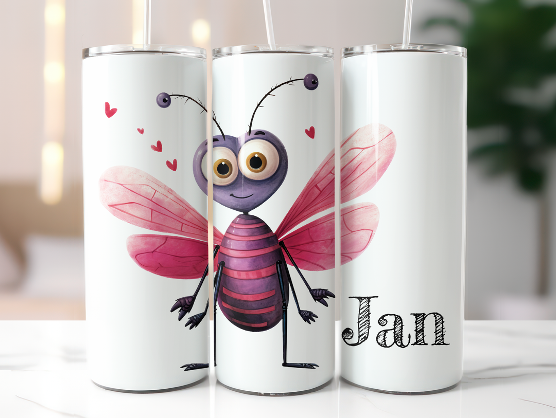 Personalized 20oz Tumbler - Love Bugs
