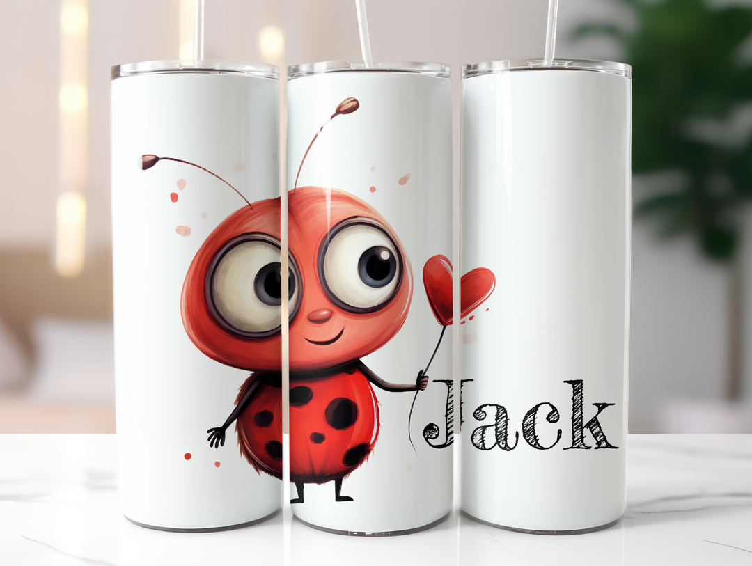 Personalized 20oz Tumbler - Love Bugs
