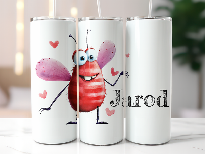 Personalized 20oz Tumbler - Love Bugs