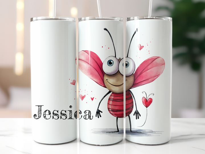 Personalized 20oz Tumbler - Love Bugs