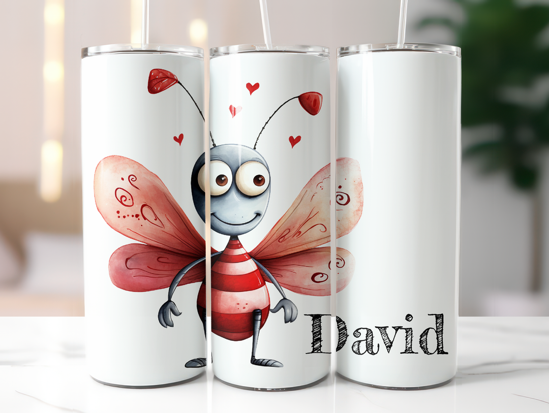 Personalized 20oz Tumbler - Love Bugs