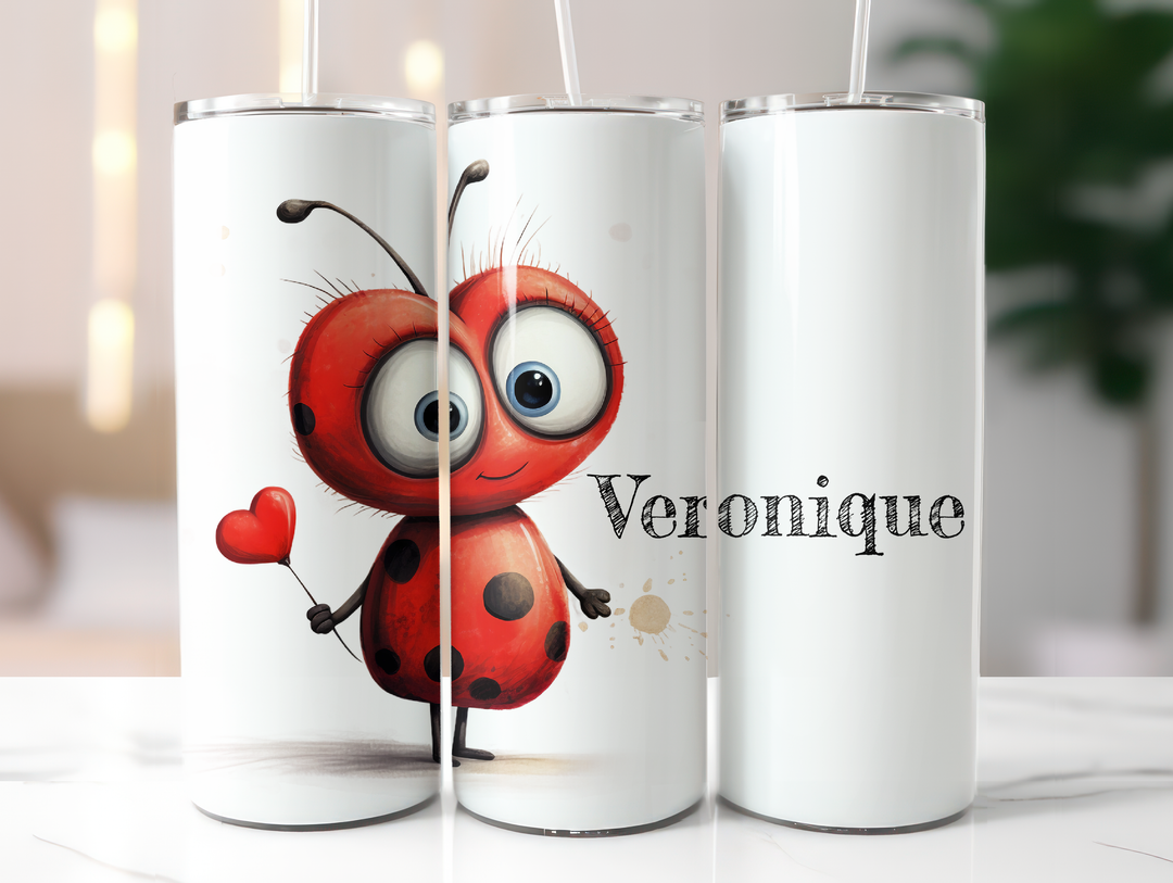 Personalized 20oz Tumbler - Love Bugs