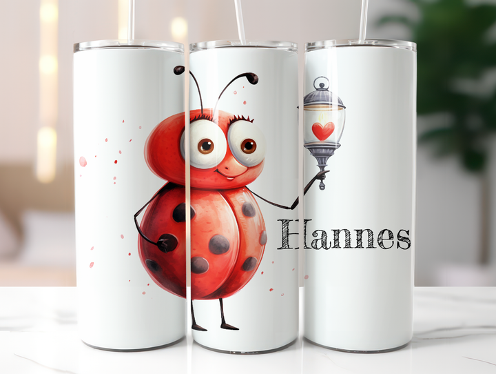 Personalized 20oz Tumbler - Love Bugs