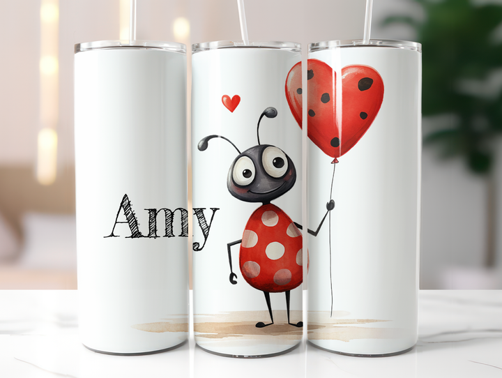 Personalized 20oz Tumbler - Love Bugs