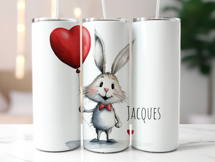 Personalized 20oz Tumbler - Love Bunny