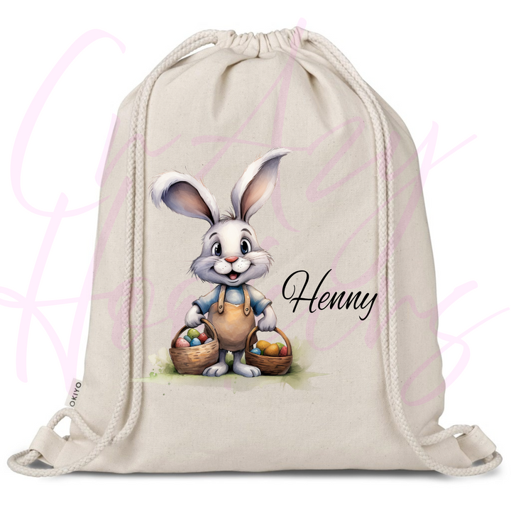 Personalized Drawstring Bag - Easter Bunny