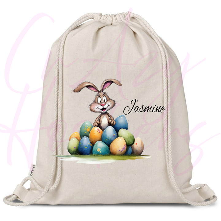 Personalized Drawstring Bag - Easter Bunny