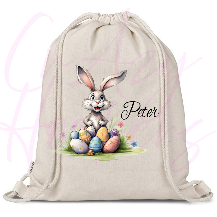Personalized Drawstring Bag - Easter Bunny