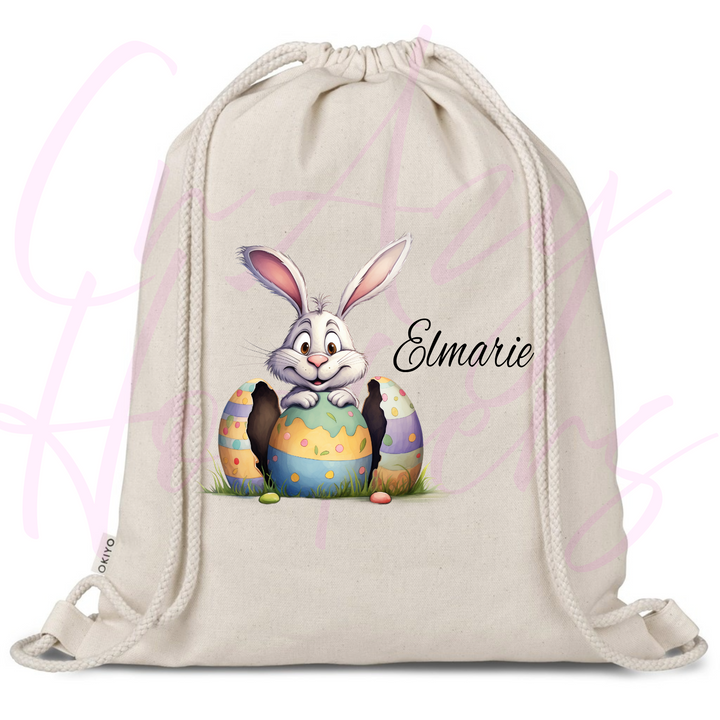Personalized Drawstring Bag - Easter Bunny