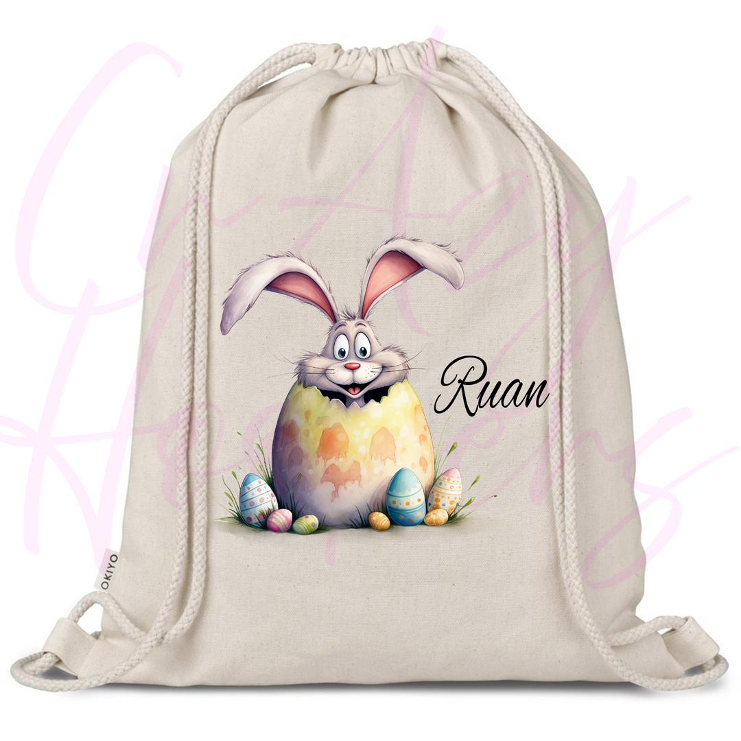 Personalized Drawstring Bag - Easter Bunny