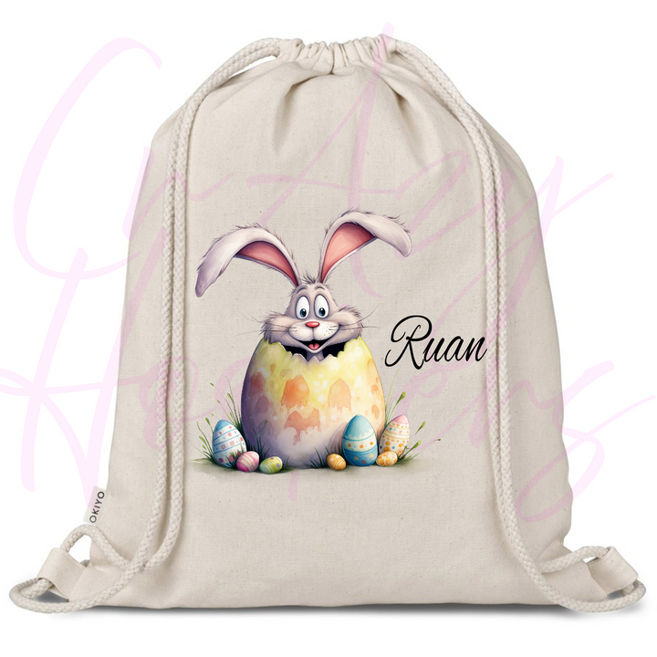 Personalized Drawstring Bag - Easter Bunny