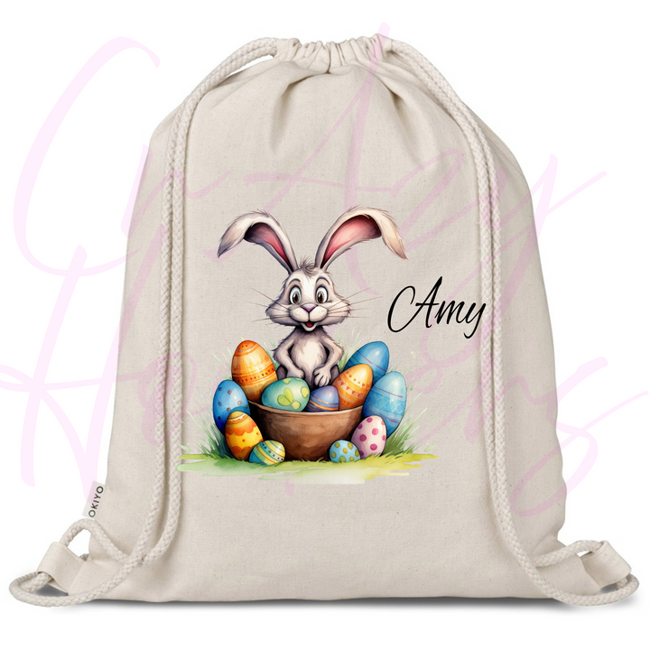 Personalized Drawstring Bag - Easter Bunny