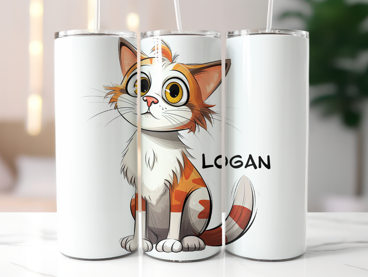 Personalized 20oz Tumbler - Quirky Cats