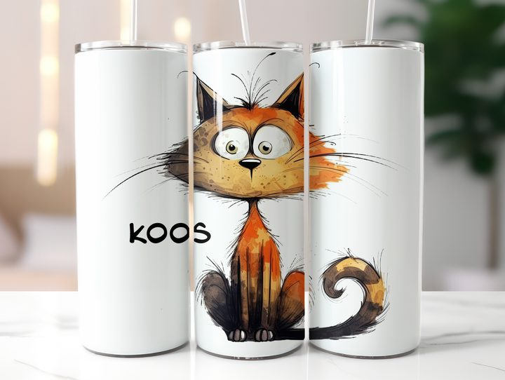 Personalized 20oz Tumbler - Quirky Cats