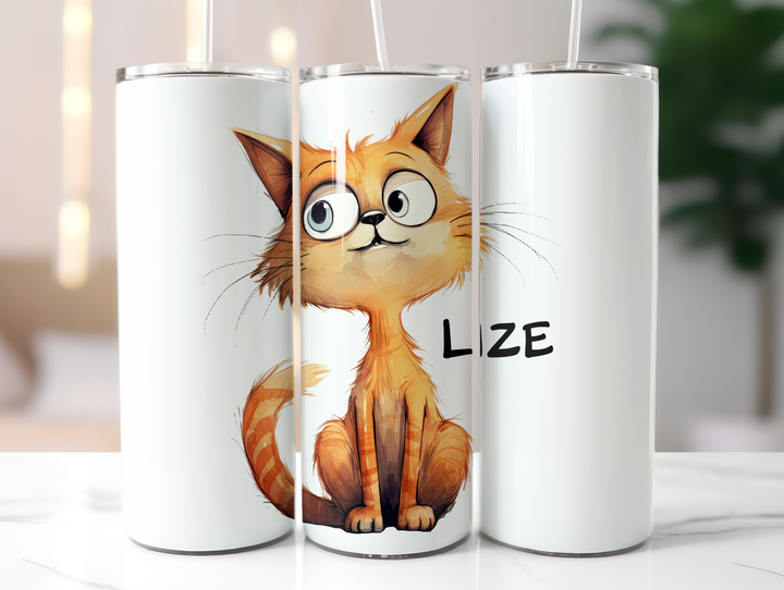 Personalized 20oz Tumbler - Quirky Cats