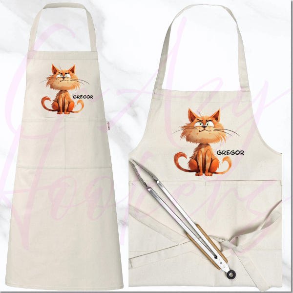 Personalized Apron - Quirky Cats