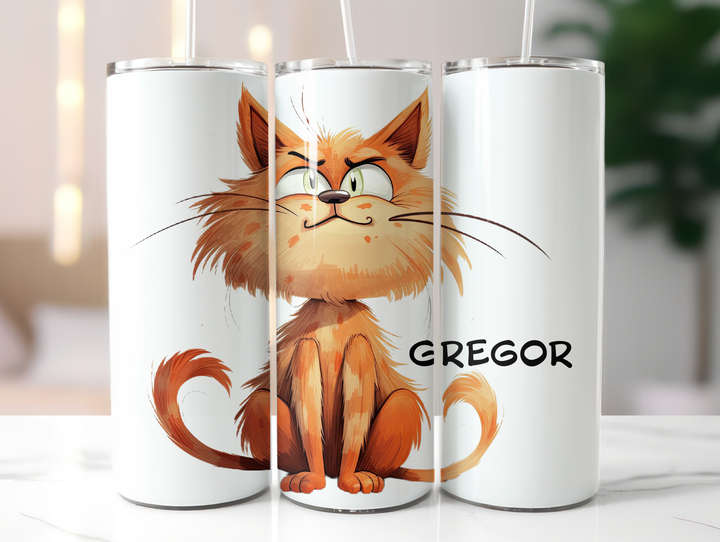 Personalized 20oz Tumbler - Quirky Cats