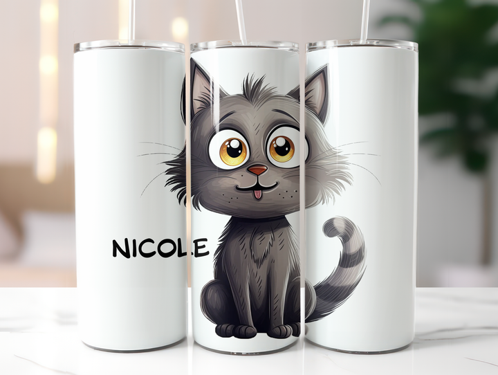 Personalized 20oz Tumbler - Quirky Cats