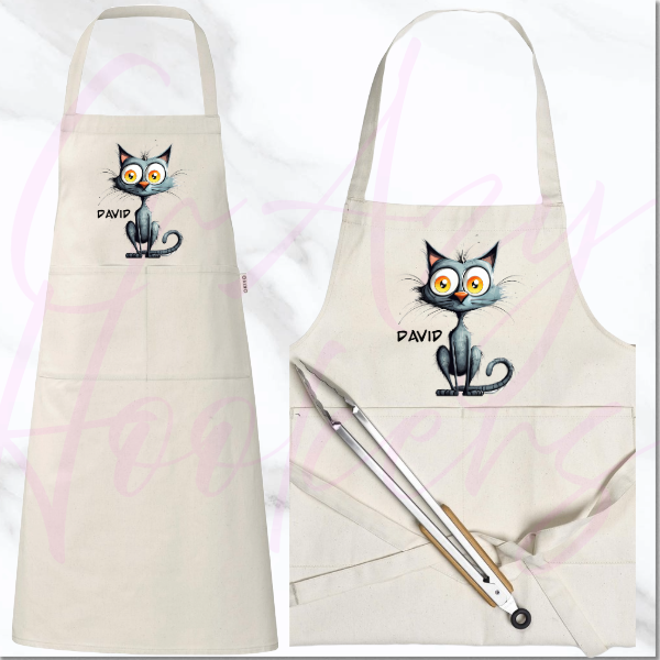 Personalized Apron - Quirky Cats