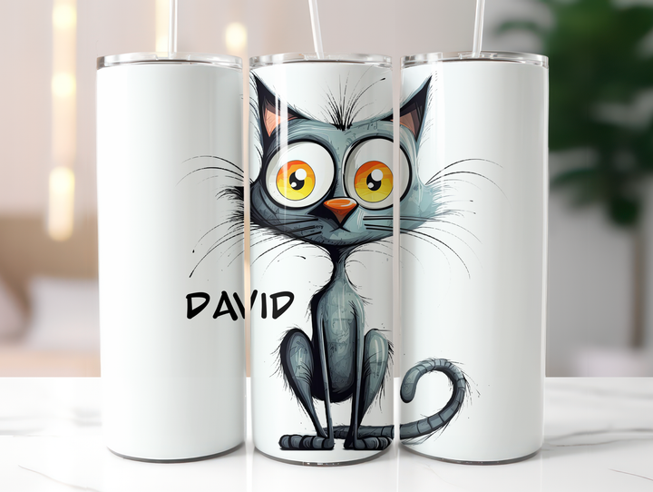Personalized 20oz Tumbler - Quirky Cats
