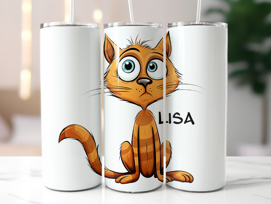 Personalized 20oz Tumbler - Quirky Cats