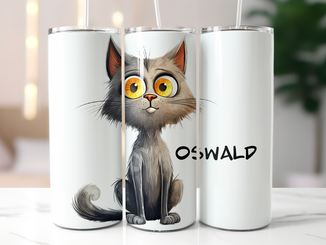 Personalized 20oz Tumbler - Quirky Cats