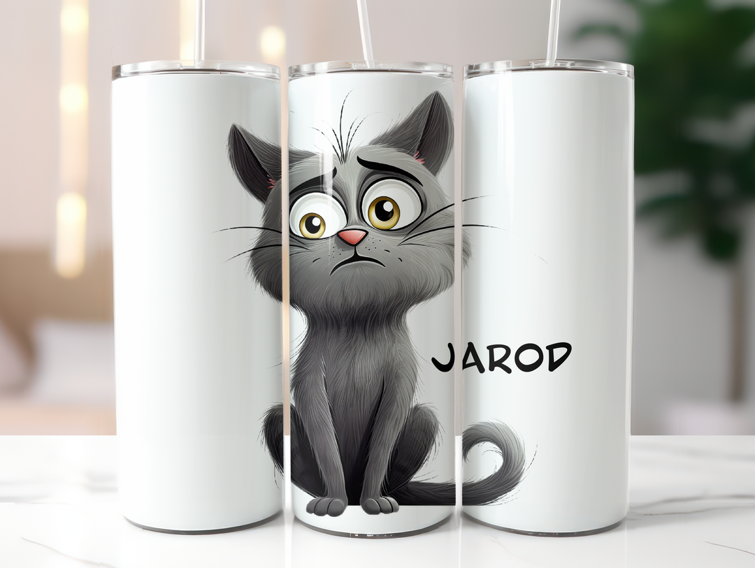 Personalized 20oz Tumbler - Quirky Cats