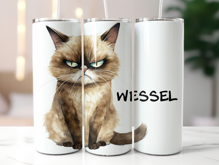 Personalized 20oz Tumbler - Quirky Cats